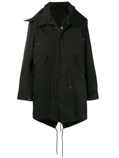 Ten C Hooded Parka In Black