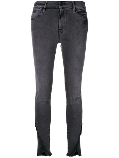 Frame Le High Skinny Asymmetrical Jeans In Grey