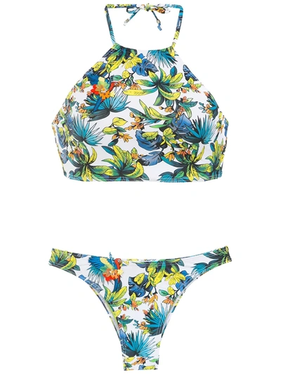 Amir Slama Printed Bikini In White