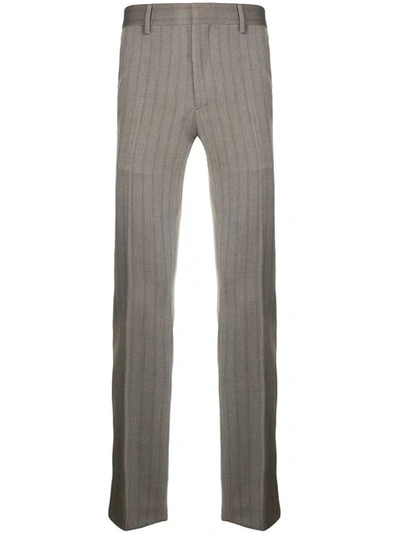 Calvin Klein 205w39nyc Striped Straight Leg Trousers In Brown