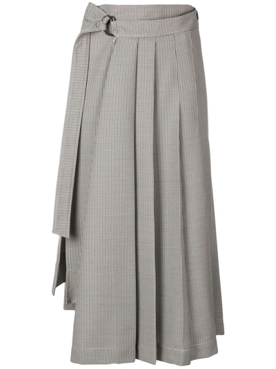 Joseph Dogtooth Suiting Skirt In Neutrals