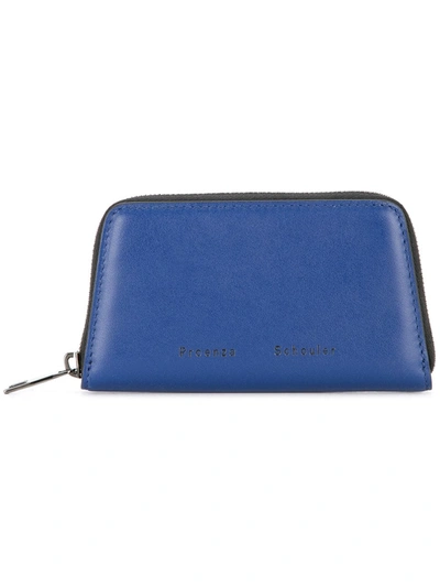 Proenza Schouler Trapeze Zip Compact Wallet In Blue