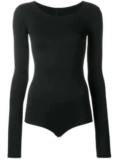 Rick Owens Fitted Round Neck Body In Black