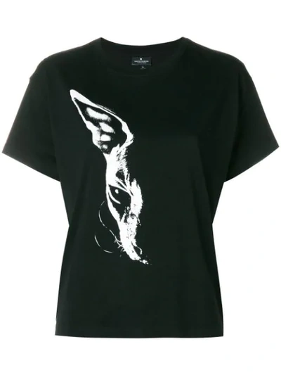Marcelo Burlon County Of Milan Cat Low Light T-shirt In Black/white