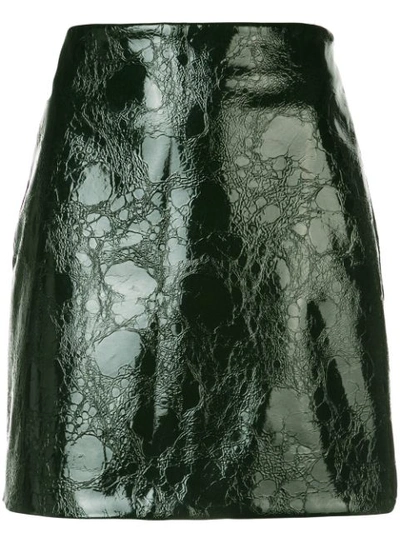 Nomia Textured Straight Mini Skirt - Black