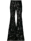P.a.r.o.s.h Sequin Bootcut Trousers In Black