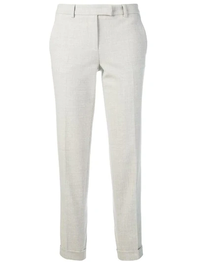 Alberto Biani High Waist Trousers In Grey