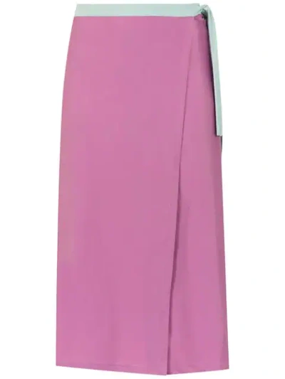 Adriana Degreas Knot Detail Skirt In Pink