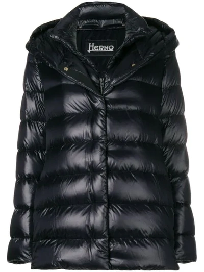 Herno Hooded Puffer Jacket - Black