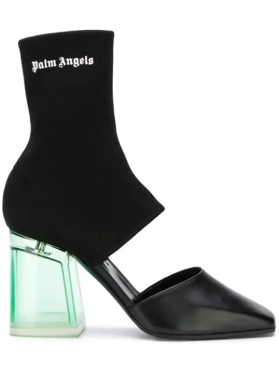 Palm Angels Sock-fit Heeled Pumps - Black