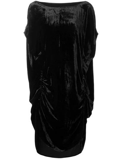 Paula Knorr Ruched Midi Dress In Black