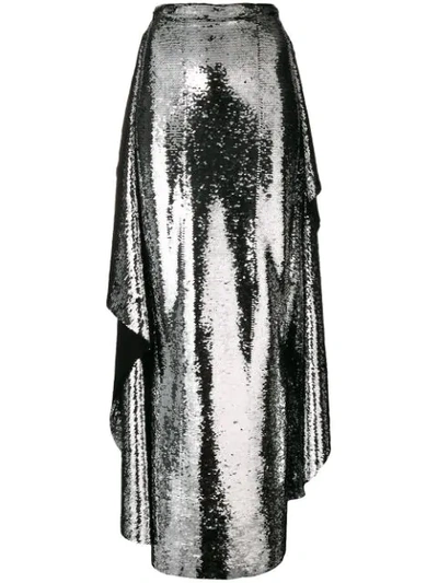 Paula Knorr Sequin Embellished Skirt In Silver