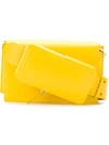 Lanvin Logo Embossed Shoulder Bag In Yellow