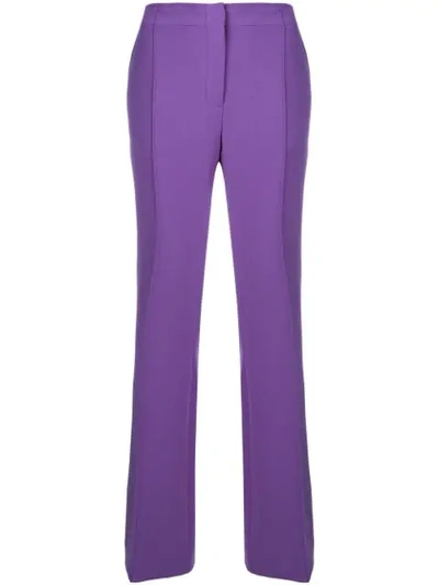 Victoria Victoria Beckham High-waist Flared Trousers In Purple
