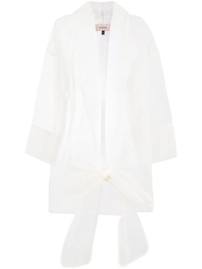Murmur Oversized Bow Shirt In White