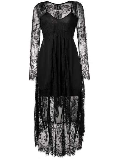 Aniye By Scalloped Lace Dress In Black