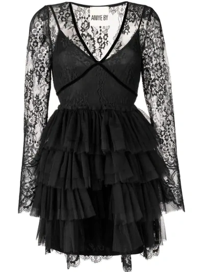 Aniye By Layered Ruffle Dress In Black