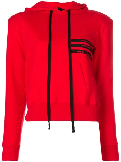 Ben Taverniti Unravel Project Unravel Project Stripe Detail Hoodie - Red