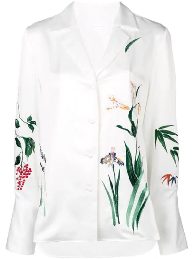 Mame Fauna Print Shirt - White