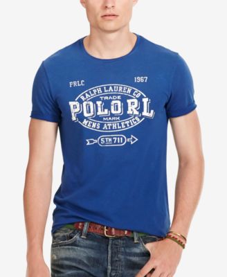 Polo Ralph Lauren Men's Custom-fit Graphic T-shirt In Club Royal | ModeSens