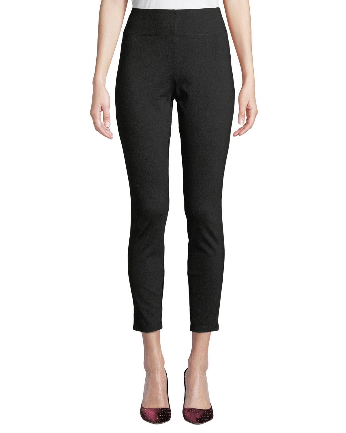 Max Studio HighWaist Ponte Ankle Pants In Black ModeSens