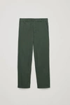 Cos Relaxed Button-up Chinos In Green