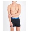 Calvin Klein Pack Of Three Modern Essentials Classic-fit Stretch-cotton Trunks In Blue/black/cobalt