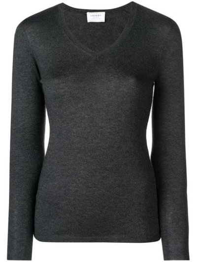 Snobby Sheep V-neck Jumper - Grey