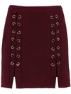 Olympiah Lace Up Detail Messina Skirt In Red