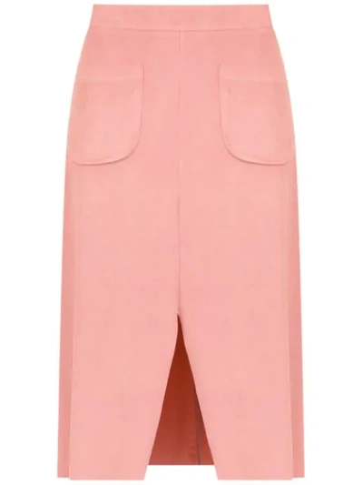 Olympiah Vicenzo Midi Skirt In Pink