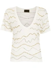 Andrea Bogosian Linen Apliqué Top In White