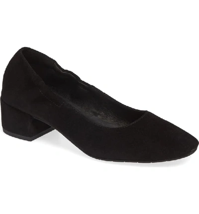 Eileen Fisher Winn Suede Slip-on Pumps In Black Suede