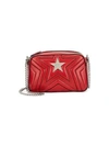 Stella Mccartney Faux Leather Mini Star Crossbody Bag In Red
