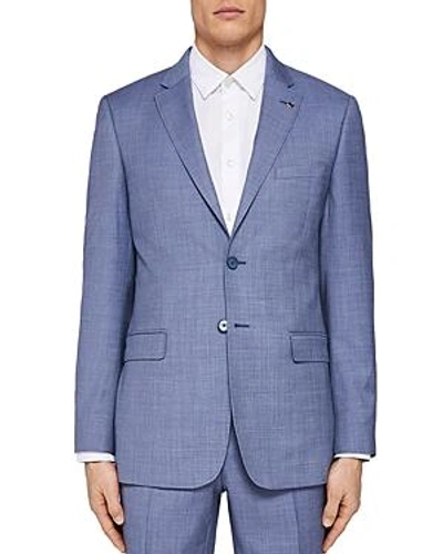 Ted Baker Strongj Debonair Plain Slim Fit Suit Jacket In Light Blue