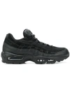 Nike Air Max 95 Suede And Mesh Trainers In Black/black/dark Grey