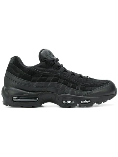 Nike Air Max 95 Suede And Mesh Trainers In Black