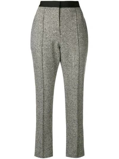 Lanvin Cropped High Waisted Trousers In Grey