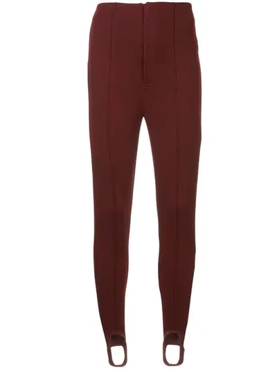 Undercover Stirrup Ankle Trousers In Red