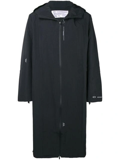 Oakley By Samuel Ross Hooded Long Coat In Black