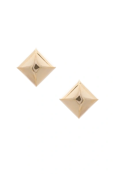 Marc Jacobs Large Metal Clip Earrings In Gold