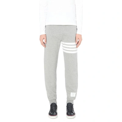 Thom Browne Striped Cotton-jersey Jogging Bottoms In Nero