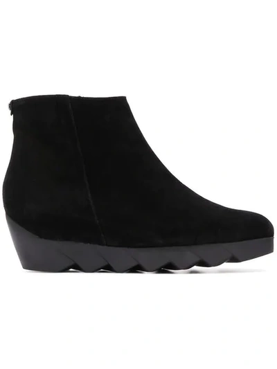 Hogl Ankle Wedge Boots In Black