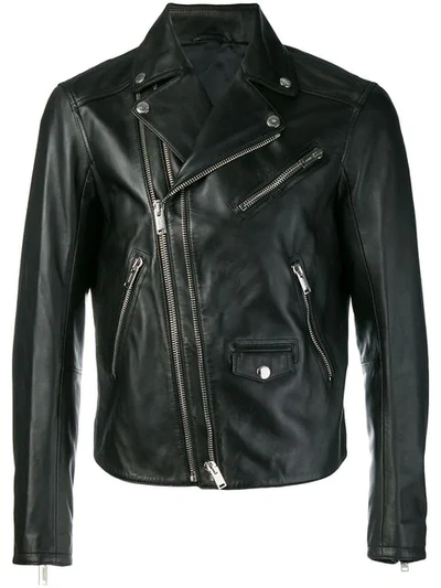 Les Hommes Classic Biker Jacket - Black