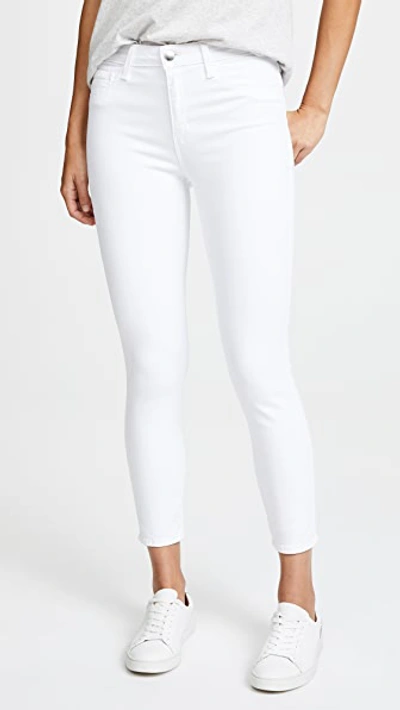 L Agence 'the Chantal' Skinny Ankle Grazer Jeans In Blanc