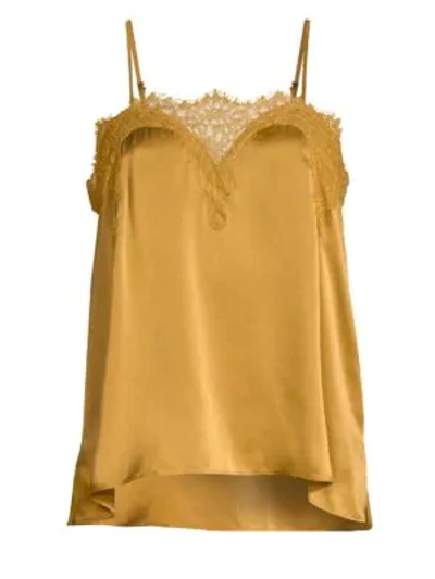 Cami Nyc Sweetheart Charmeuse Silk Camisole In Gold