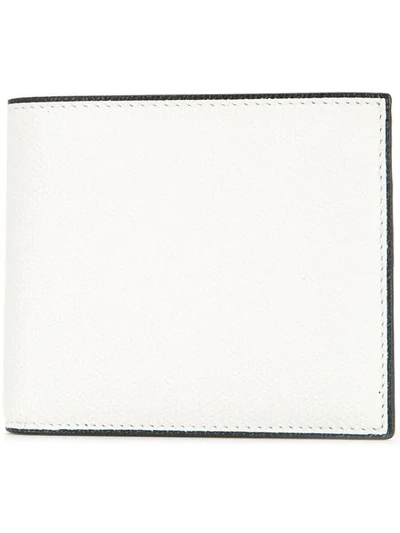 Valextra Simple Grip Billfold Wallet In White