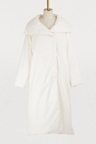 Jil Sander Film Long Down Jacket In Ivory