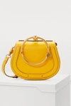 Chloé Small Nile Bracelet Leather Crossbody Bag In Dark Ochre