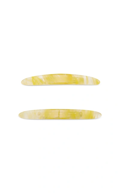 Cult Gaia Large Barrette In Yellow