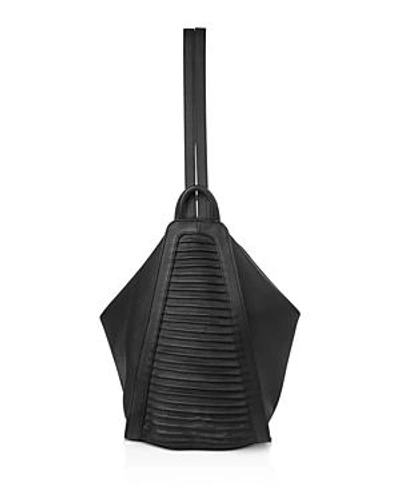 Kooba Calabasas Convertible Leather Backpack In Black/gunmetal